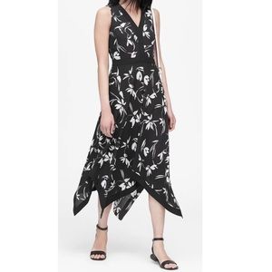 Banana Republic Black and White Midi Dress | Sz 8